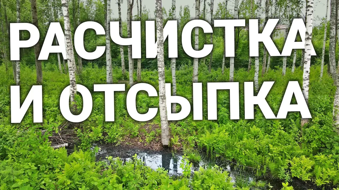 Обложка видеоразбора: Подготовка заболоченного участка 25 соток под строительство