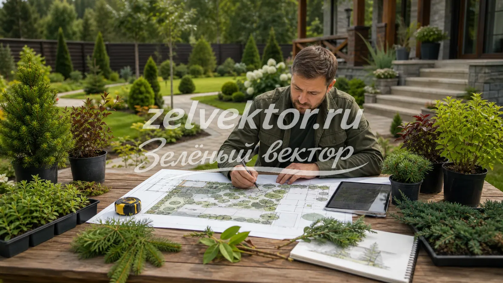 Дендроплан и посадочный план: свет и тень и дендроплан на участке
